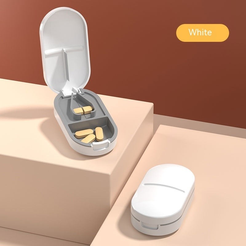 Japanese Pill Cutter Quarter Storage Box