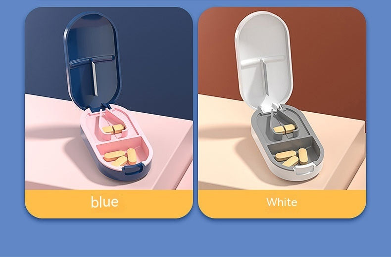 Japanese Pill Cutter Quarter Storage Box