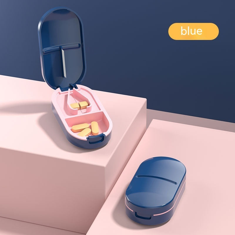 Japanese Pill Cutter Quarter Storage Box